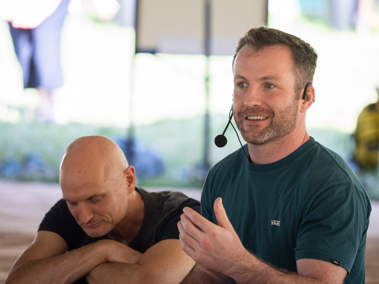 Pat Divilly working hands-on with a client in a body-based session