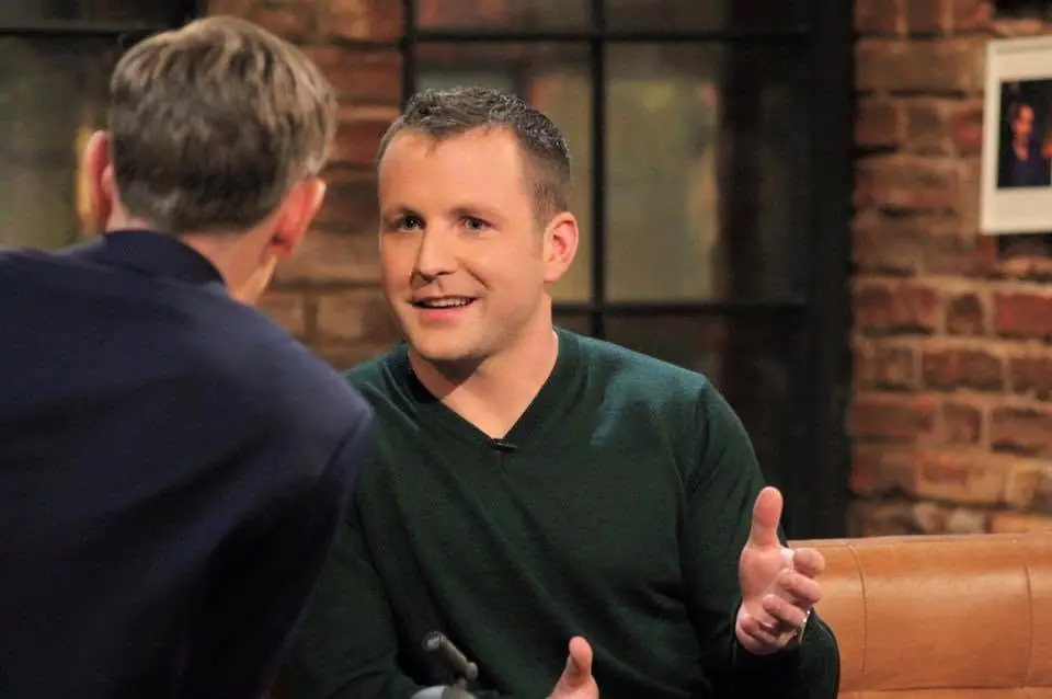 Pat being interviewed on RTÉ's The Late Late Show