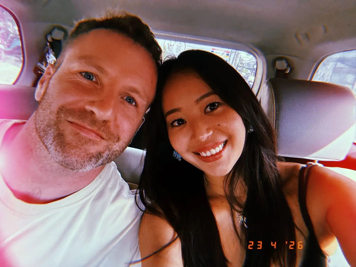 Pat and Nandar smiling in a selfie